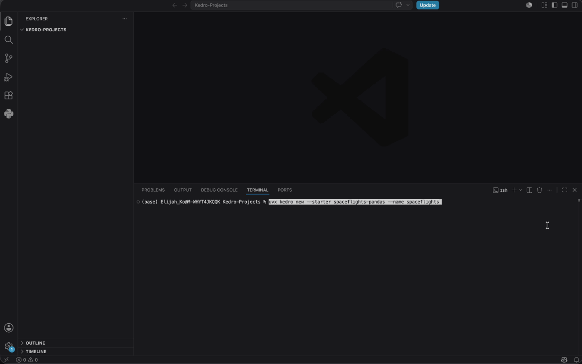 Step 1. Download the Kedro starter project